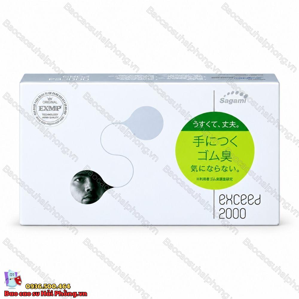Bao cao su Sagami Exceed 2000 – Siêu mỏng, chống tuột