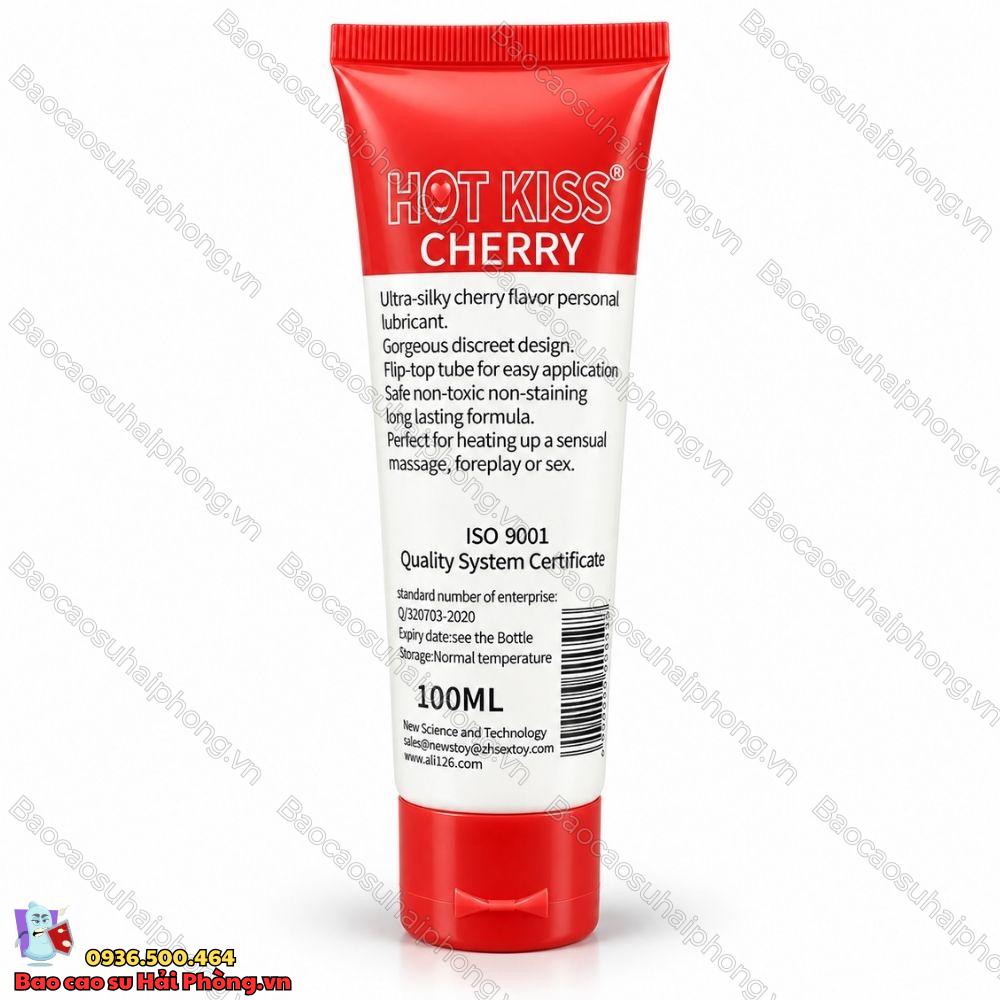gel-boi-tron-huong-cherry-100ml (2) Gel bôi trơn Hot Kiss - Hương Cherry - Chai lớn100ml