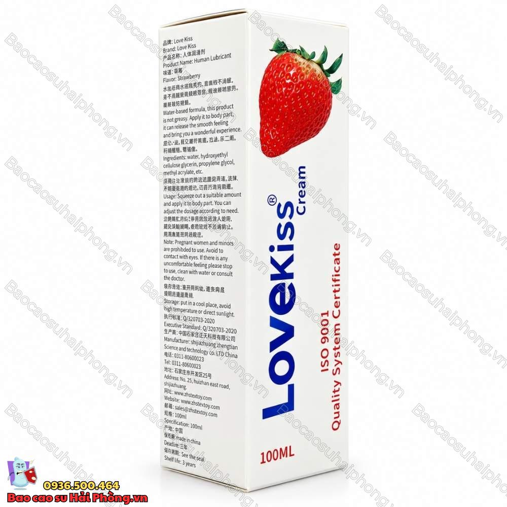 gel-boi-tron-love-kiss-huong-dau (3) Gel Bôi Trơn Love Kiss 100ml – Hương Dâu