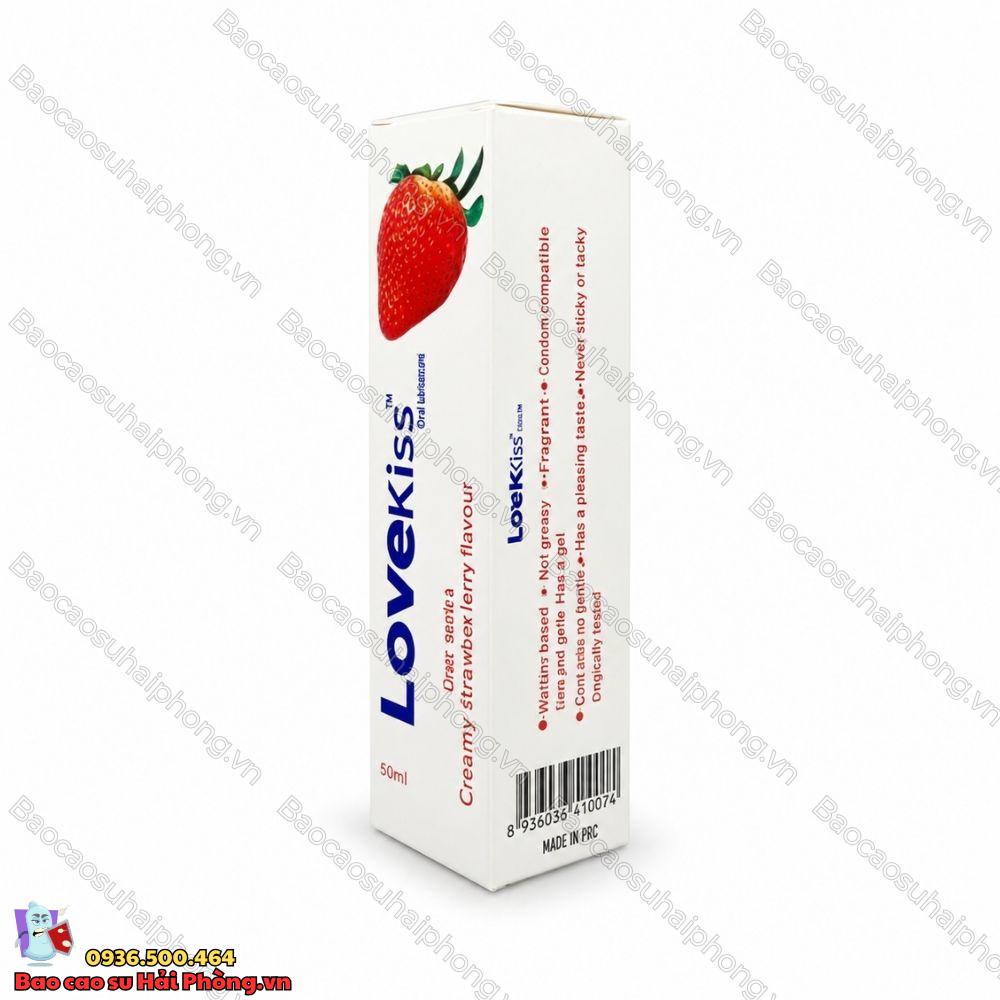 gel-boi-tron-love-kiss-huong-dau (4) Gel Bôi Trơn Love Kiss 100ml – Hương Dâu