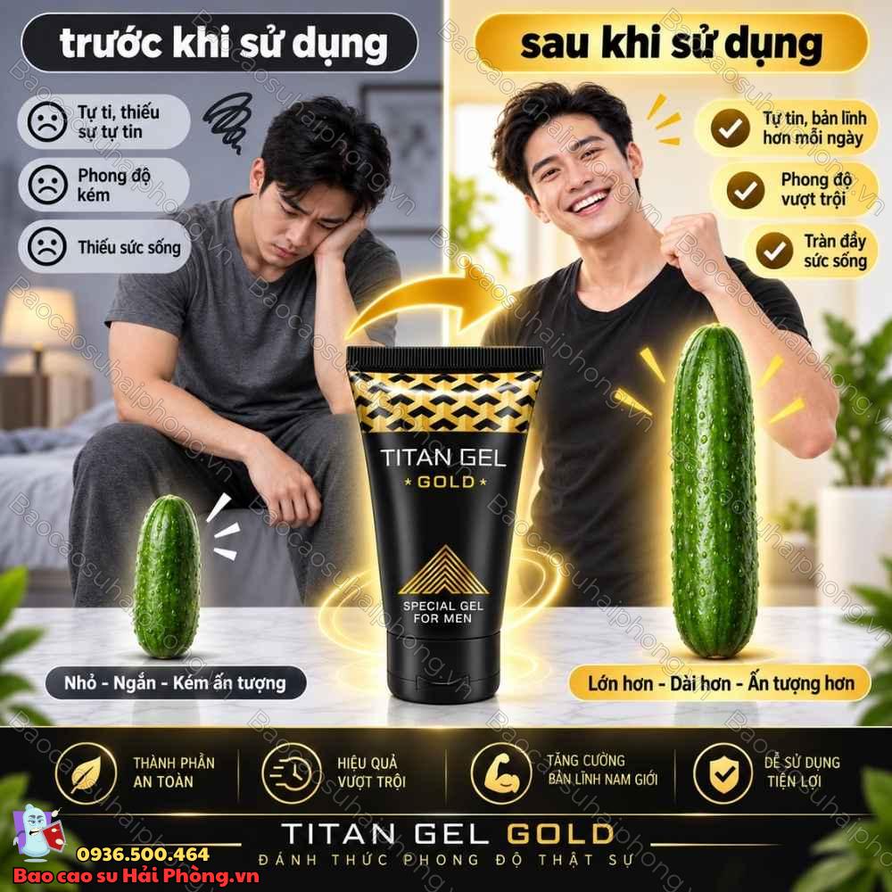 Titan Gel Gold - Gel Tăng Kích Thước Dương Vật - Chính Hãng