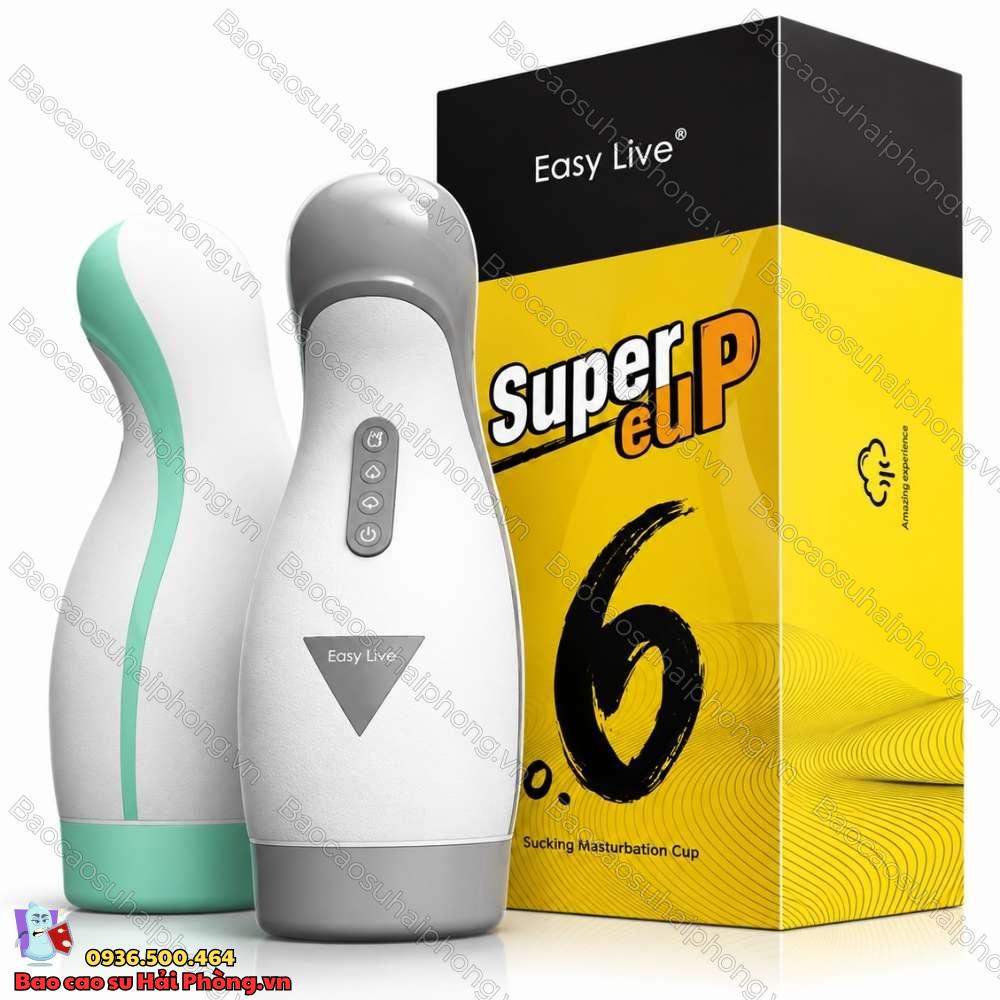 Cốc thủ dâm tự động Easy Live Super Cup - Hút rung, sưởi ấm