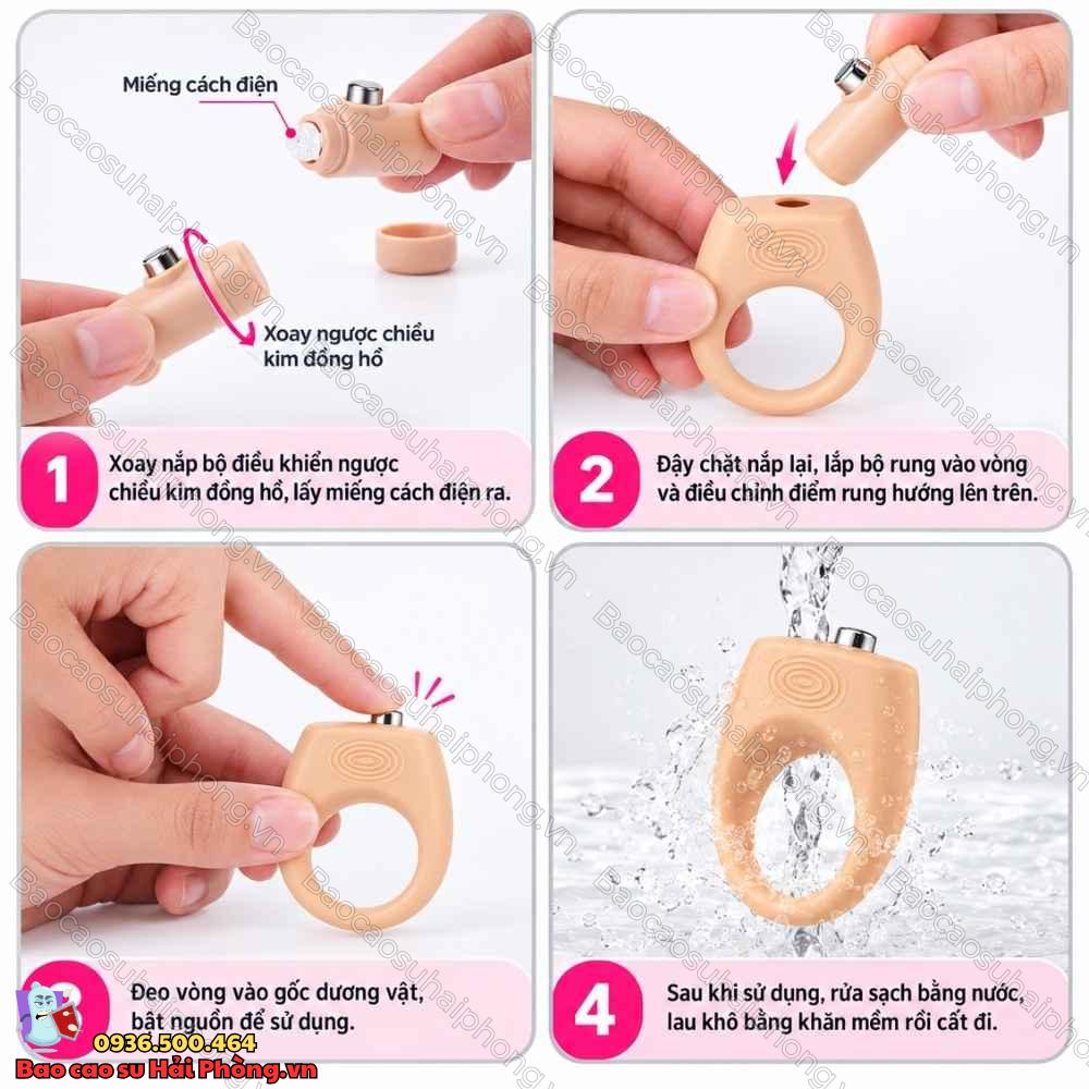 Vòng rung đeo dương vật Omysky - Tăng khoái cảm nam giới
