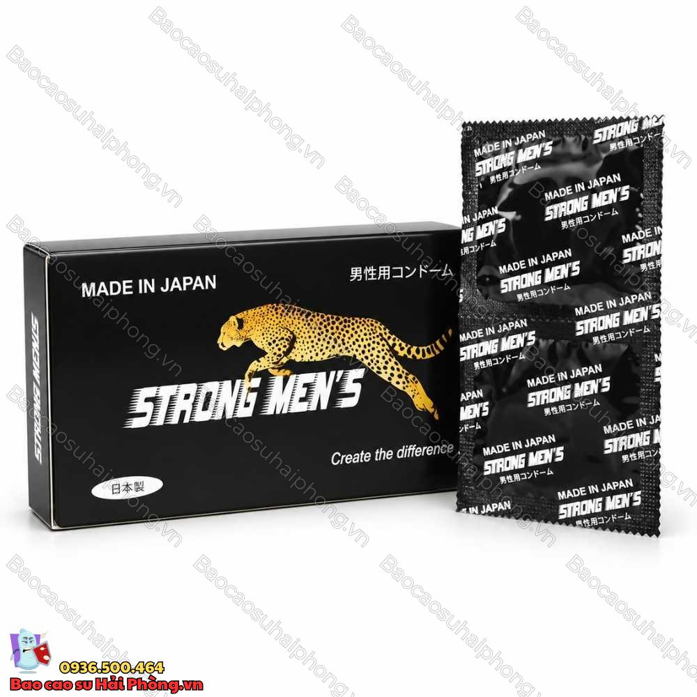 Bao Cao Su Strong Men Less Skin Black - Gân Gai