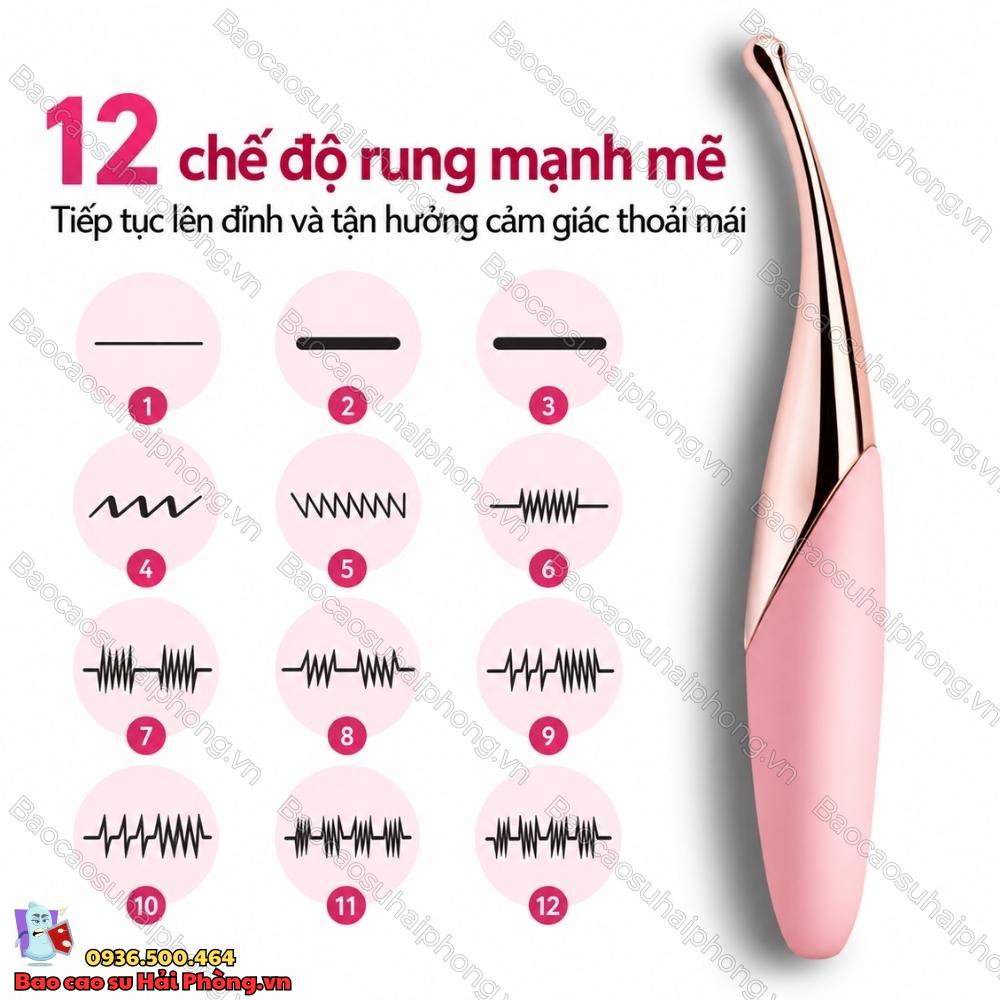 Que-rung-am-dao-Jiyu (4) Que rung âm đạo Jiyu - 12 chế độ rung, 3 đầu massage