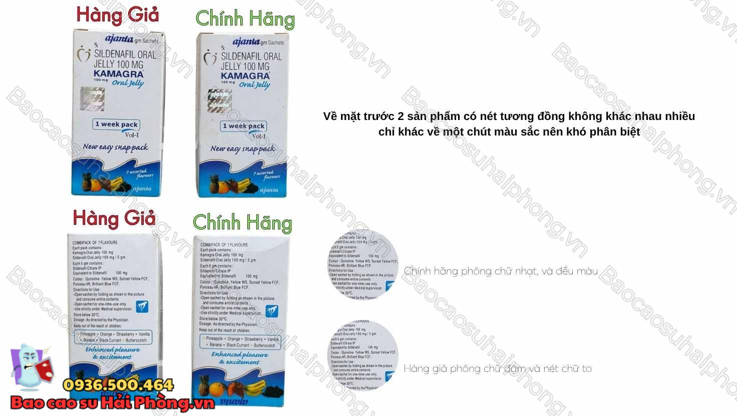 Cách phân biệt thạch kamagra thật giả