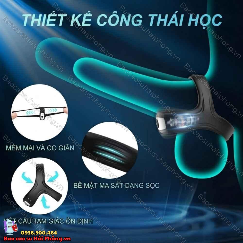 Vòng rung đeo dương vật Triple Loop