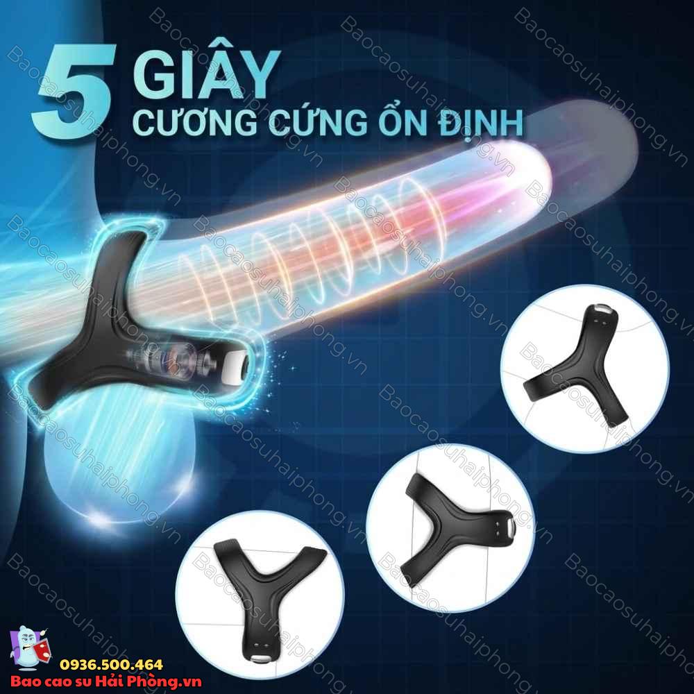 Vòng rung đeo dương vật Triple Loop