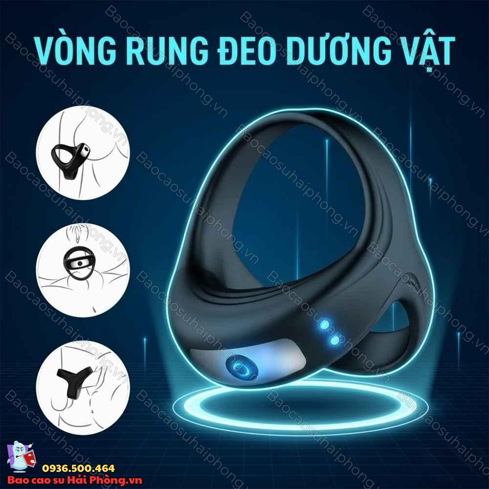 vong-rung-deo-duong-vat-Triple-Loop (7) Vòng rung đeo dương vật Triple Loop