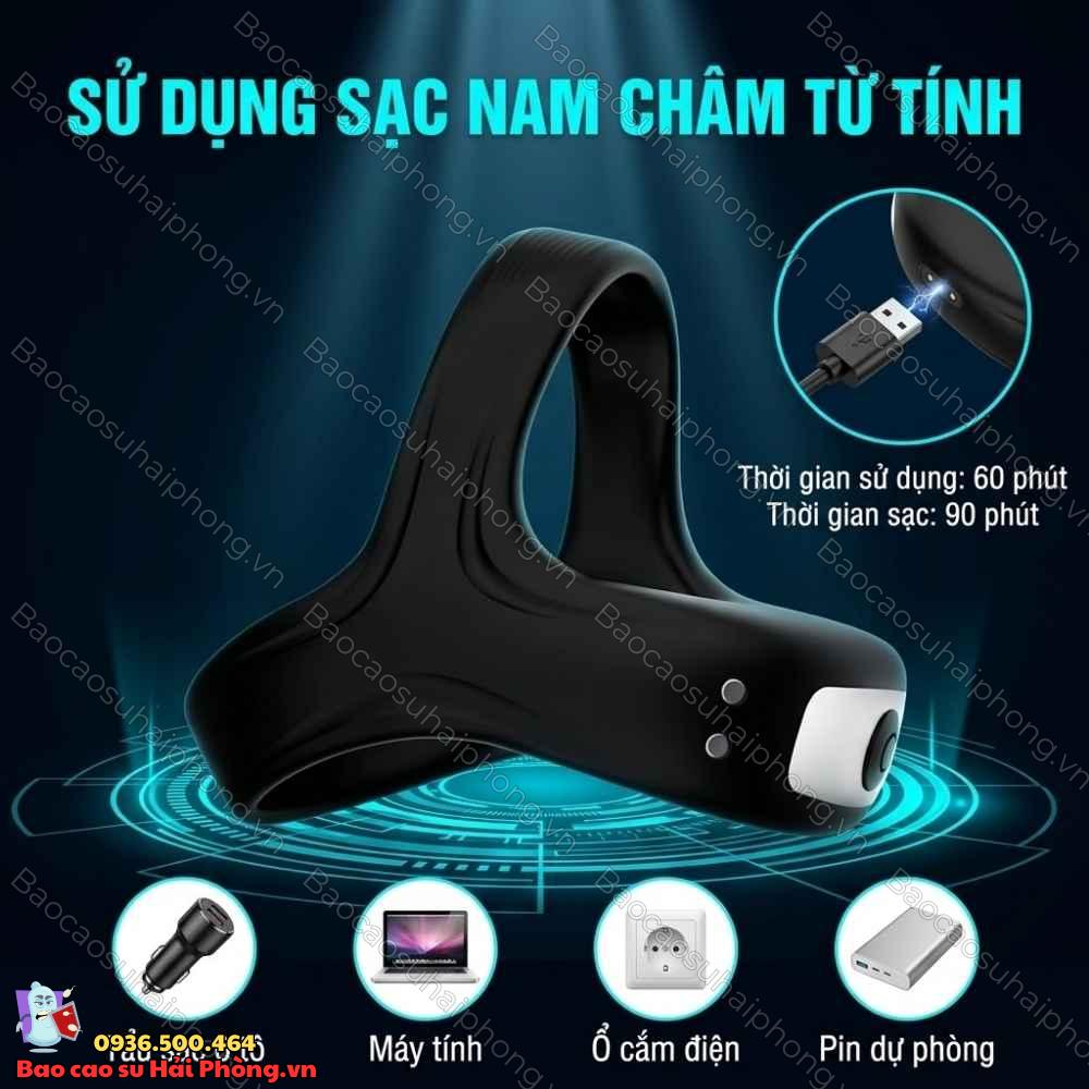 Vòng rung đeo dương vật Triple Loop