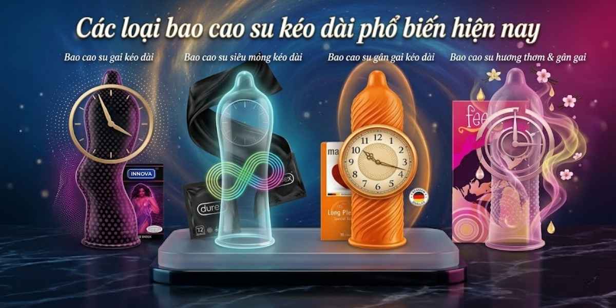 Các loại bao cao su kéo dài phổ biến hiện nay