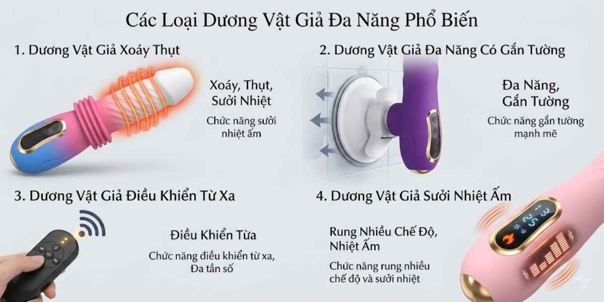 Các loại dương vật giả đa năng phổ biến