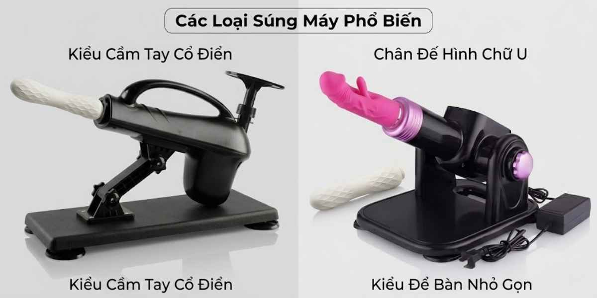 Các loại dương vật giả súng máy phổ biến