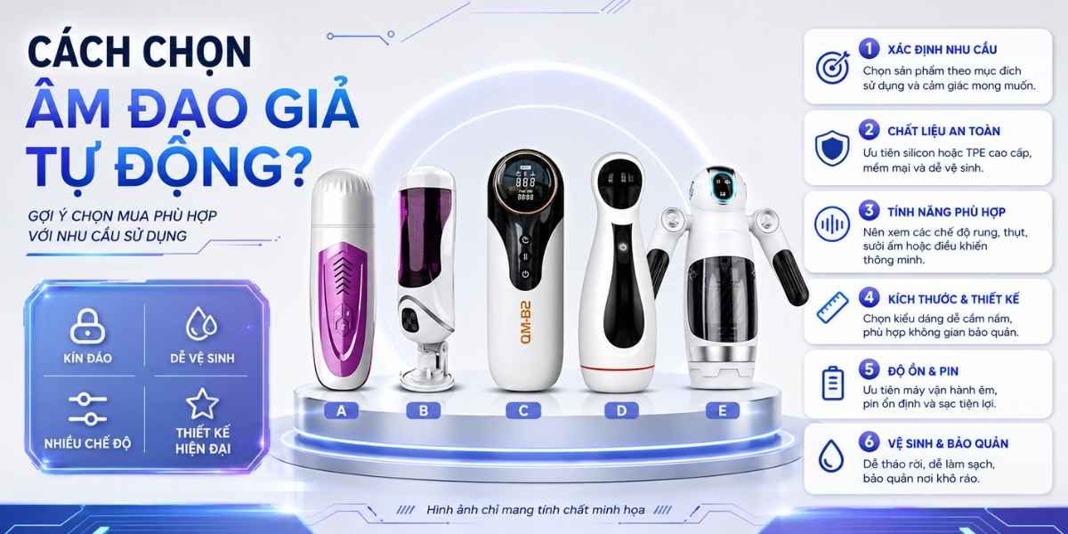Cách chọn âm đạo giả tự động