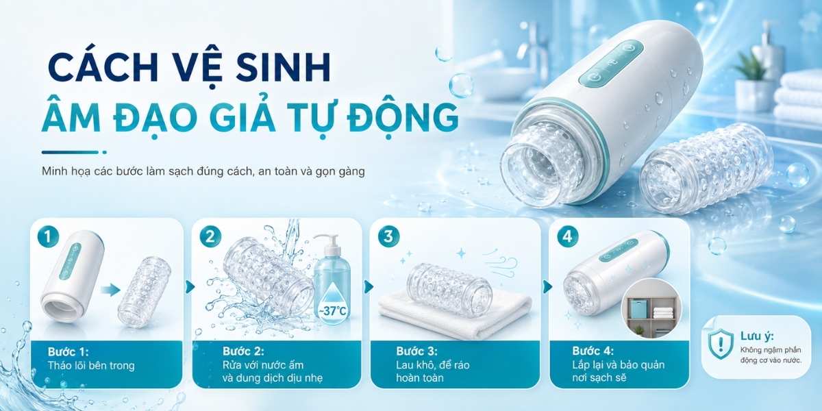 Cách vệ sinh âm đạo giả tự động