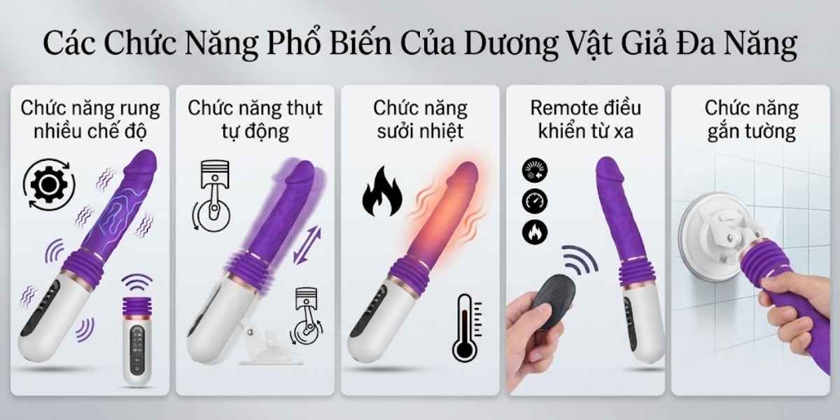 Chức năng phổ biến của dương vật giả đa năng