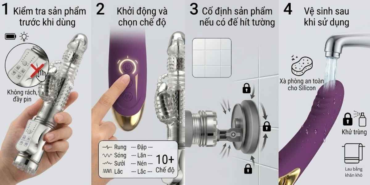 Hướng dẫn sử dụng dương vật giả đa năng