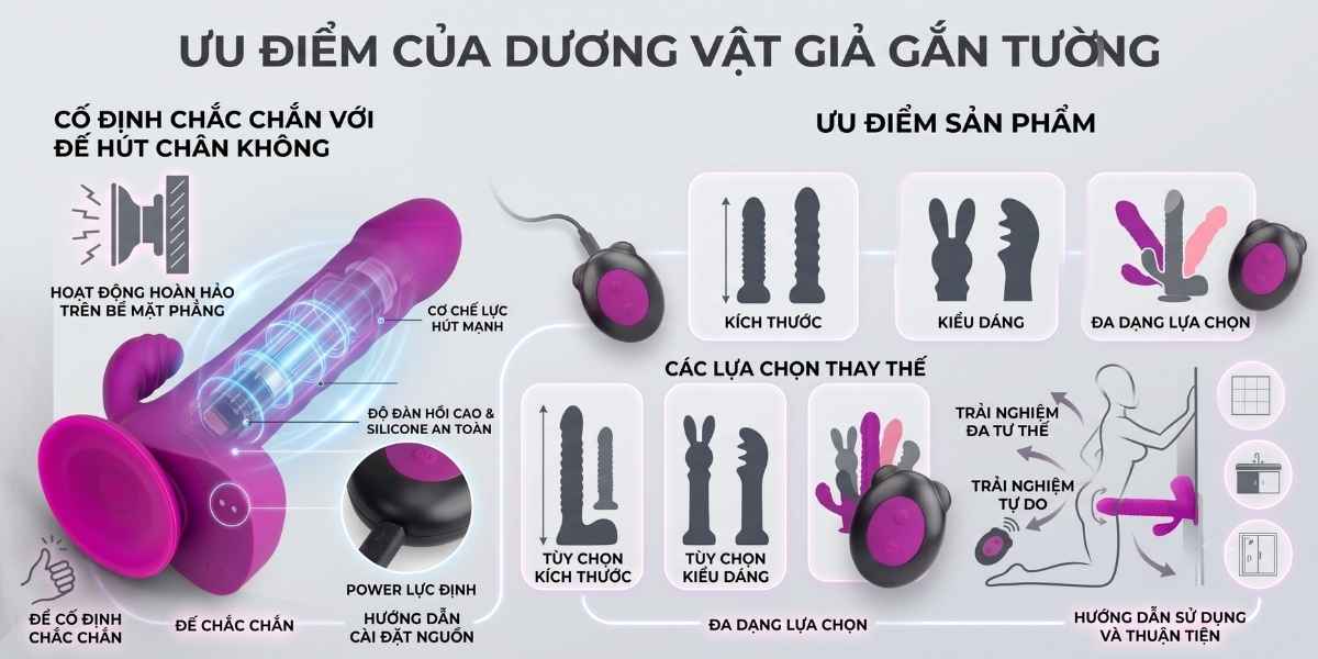 Ưu điểm của dương vật giả gắn tường