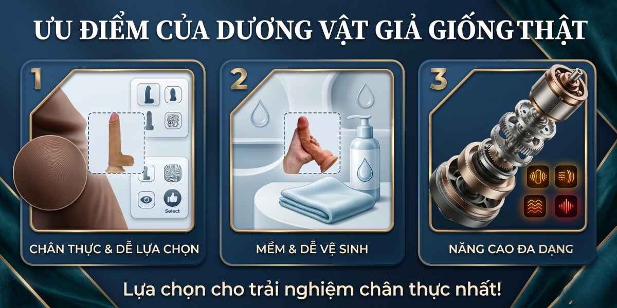 Ưu điểm của dương vật giả giống thật