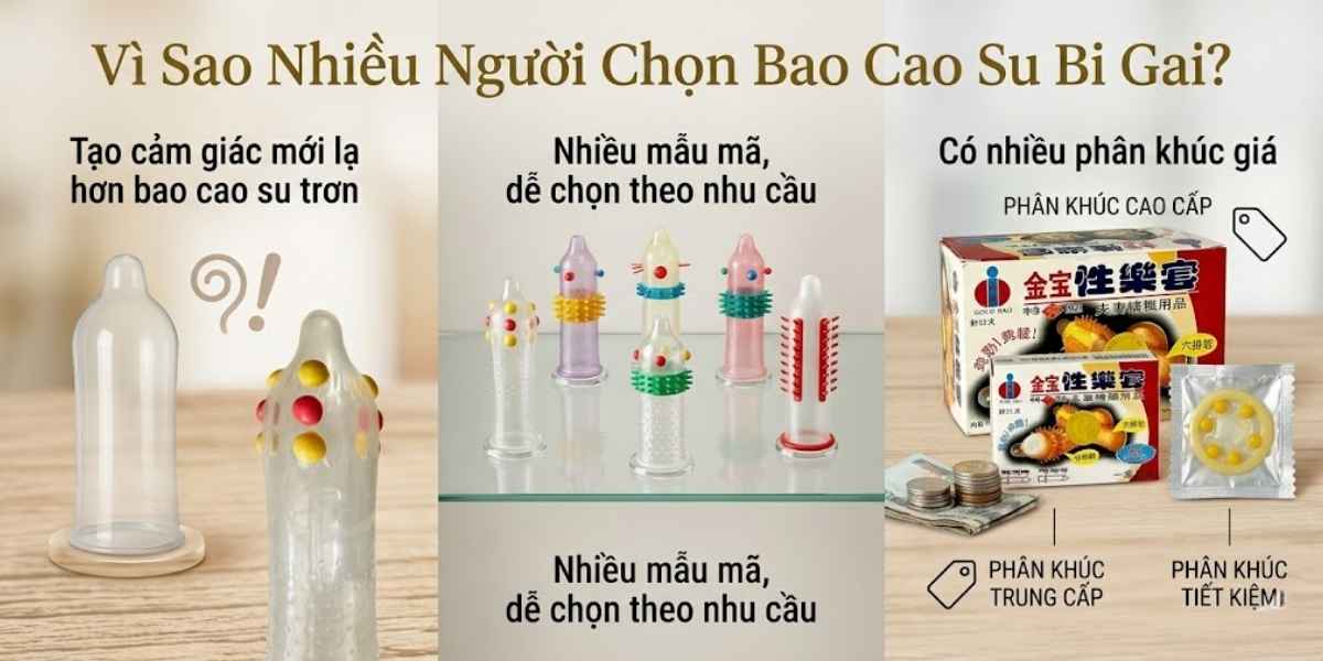 Vì sao nhiều người lựa chọn bao cao su bi gai