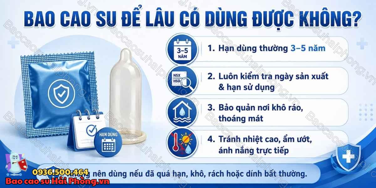 Bao cao su để lâu có dùng được không? Những lưu ý cần biết