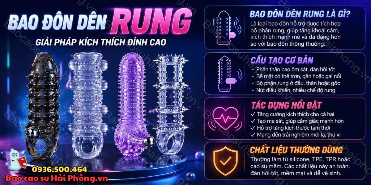 Top 3 sản phẩm bao đôn dên rung được ưa chuộng nhất hiện nay