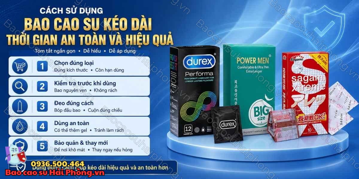 Bao cao su gân gai kéo dài thời gian - Giải pháp cho xuất tinh sớm