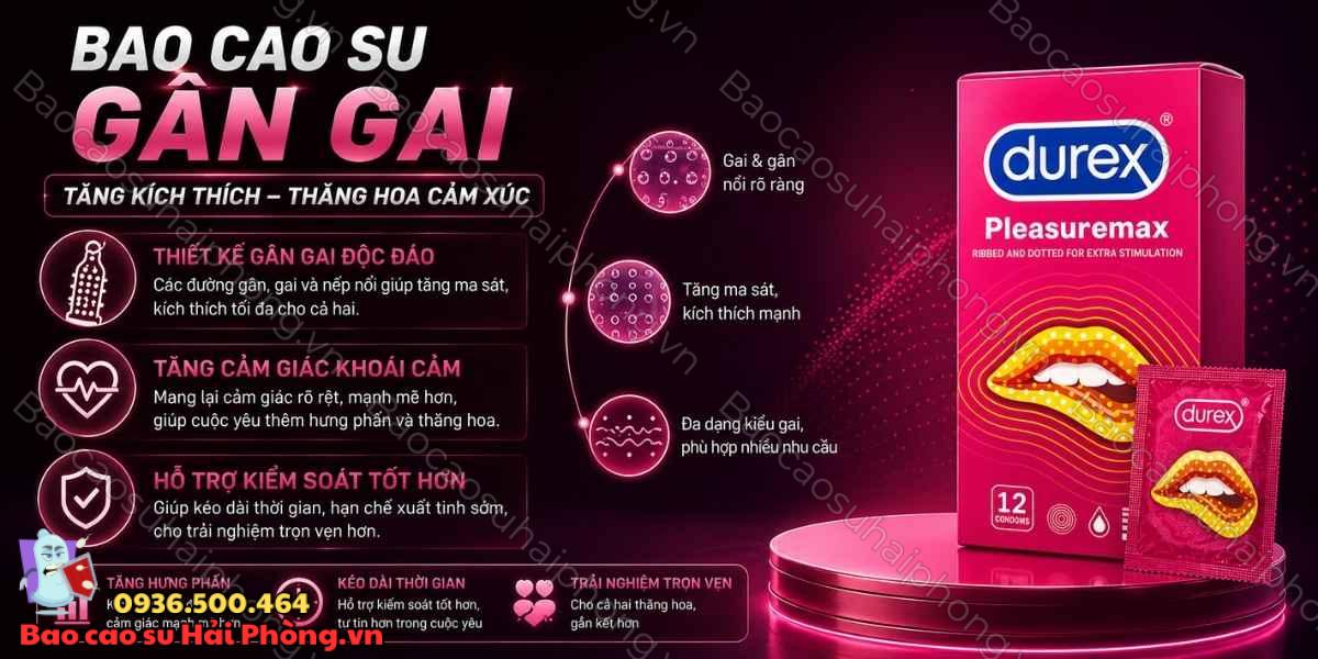 Bao cao su gân gai và bao cao su siêu mỏng khác nhau ở đâu?