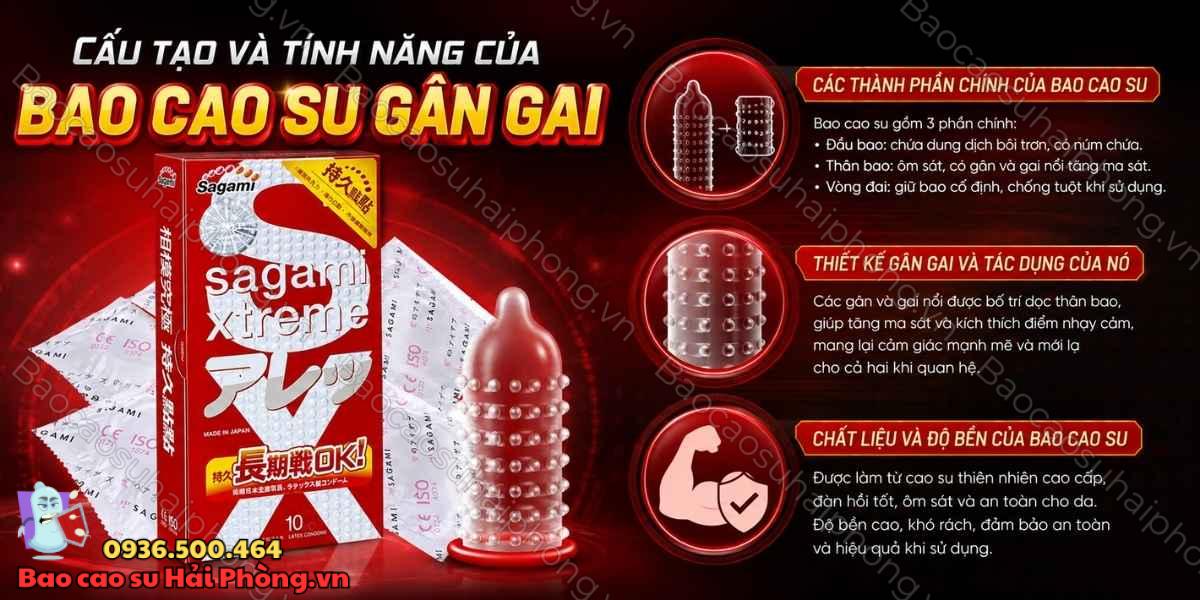 Bao cao su gân gai kéo dài thời gian có đặc điểm gì?
