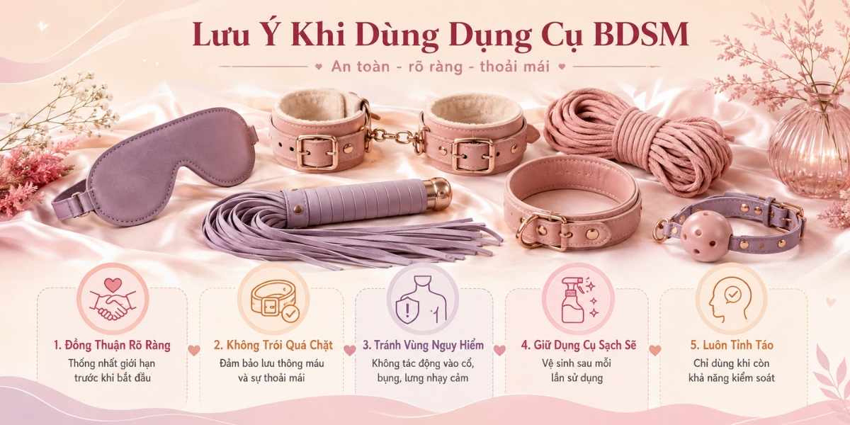Bộ Đồ Chơi BDSM - Dụng Cụ Bạo Dâm Trói Buộc