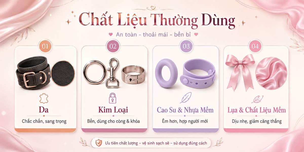 Bộ Đồ Chơi BDSM - Dụng Cụ Bạo Dâm Trói Buộc