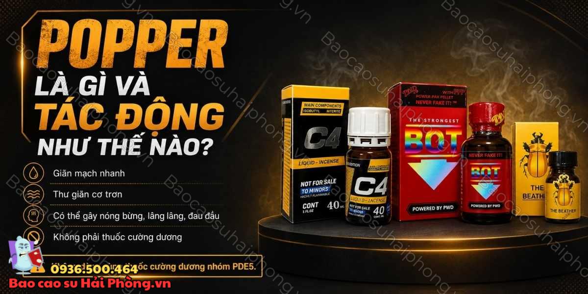 Hiệu quả của Popper trong việc tăng khoái cảm khi quan hệ