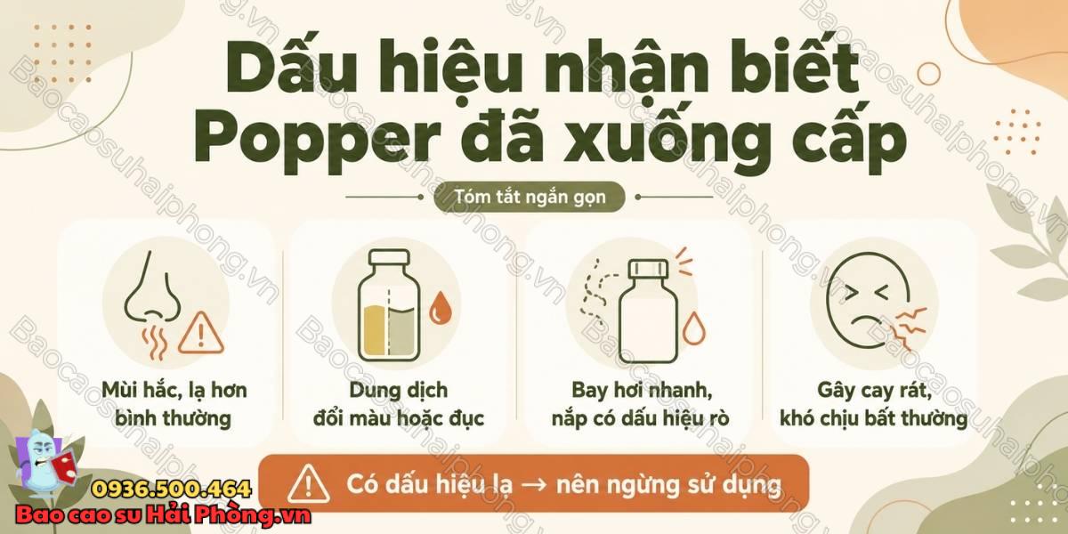Popper mở nắp rồi bảo quản được bao lâu?