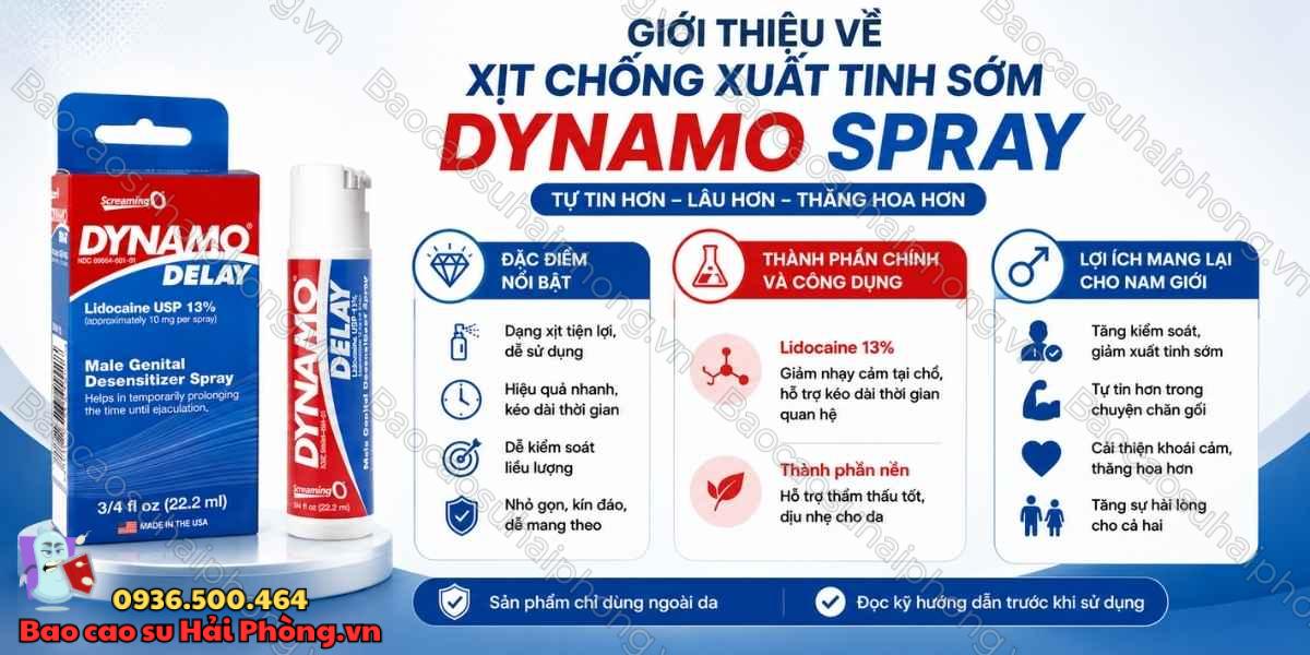 Hướng dẫn sử dụng Dynamo Spray - Xịt chống xuất tinh sớm