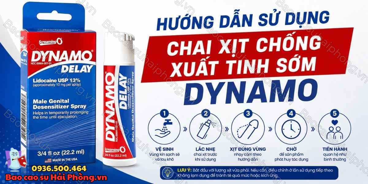 Chai xịt chống xuất tinh sớm Dynamo là gì? Cách dùng hiệu quả