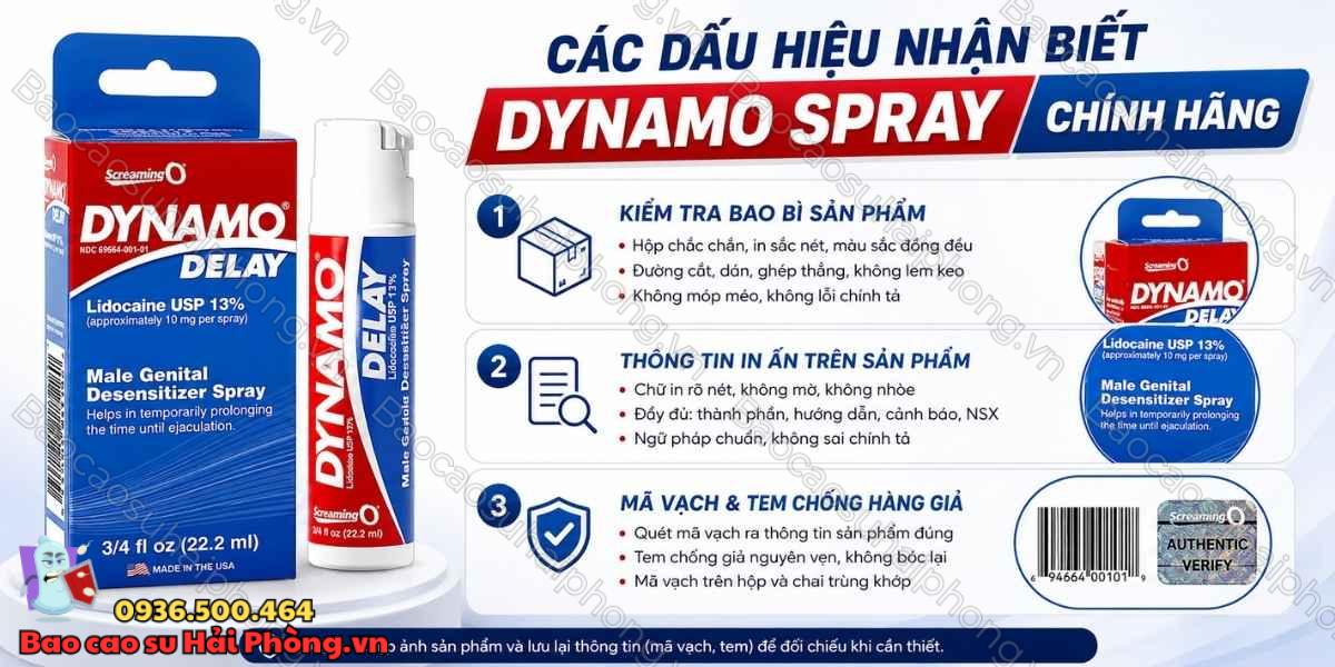 Cách phân biệt Dynamo Spray chính hãng và hàng giả
