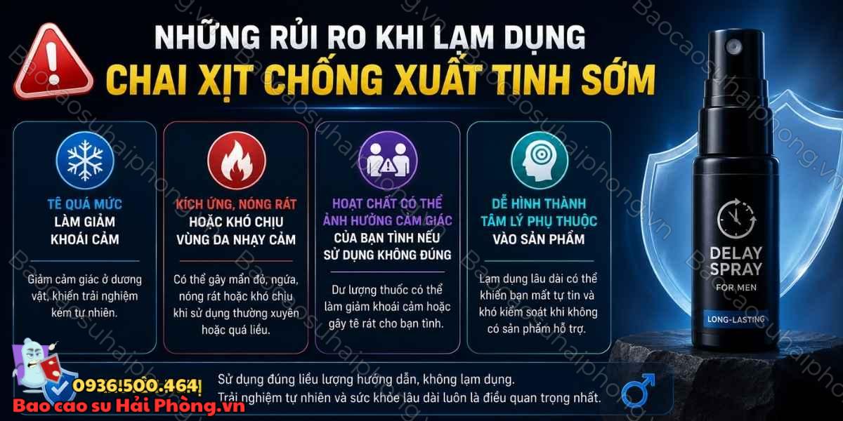 Dùng xịt chống xuất tinh sớm thường xuyên có sao không?