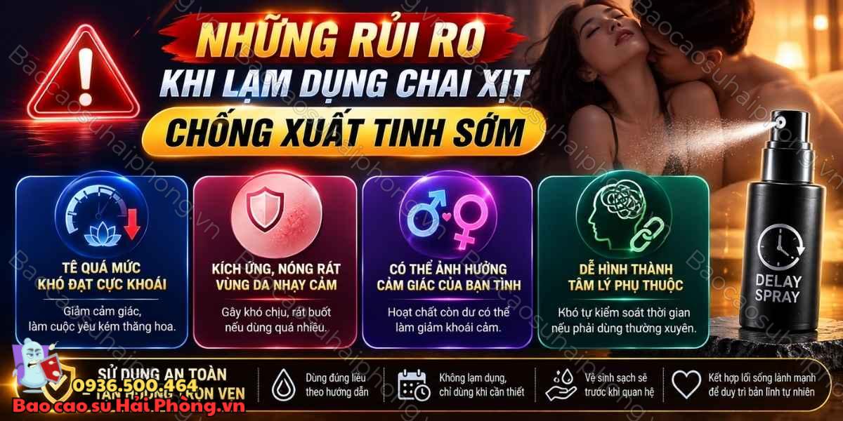 Dùng xịt kéo dài thường xuyên có làm giảm cảm giác không?
