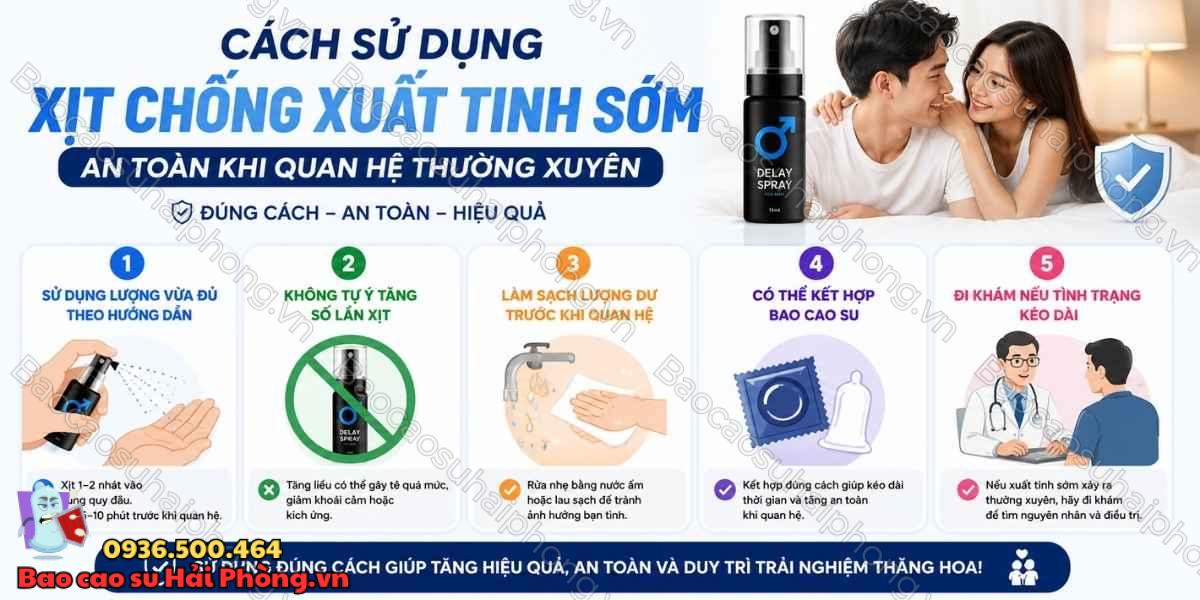 Dùng xịt chống xuất tinh sớm thường xuyên có sao không?