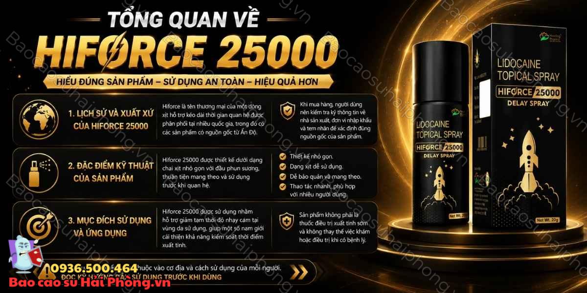 Xịt chống xuất tinh sớm Hiforce 25000 có an toàn không?