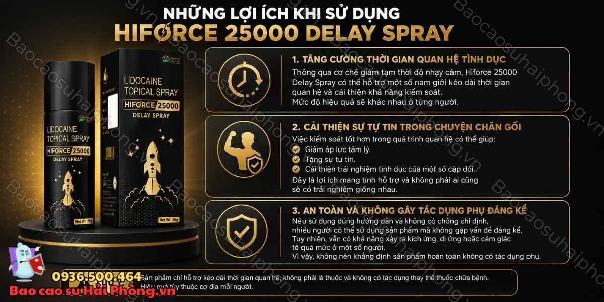 Hướng dẫn sử dụng Hiforce 25000 Delay Spray đúng cách