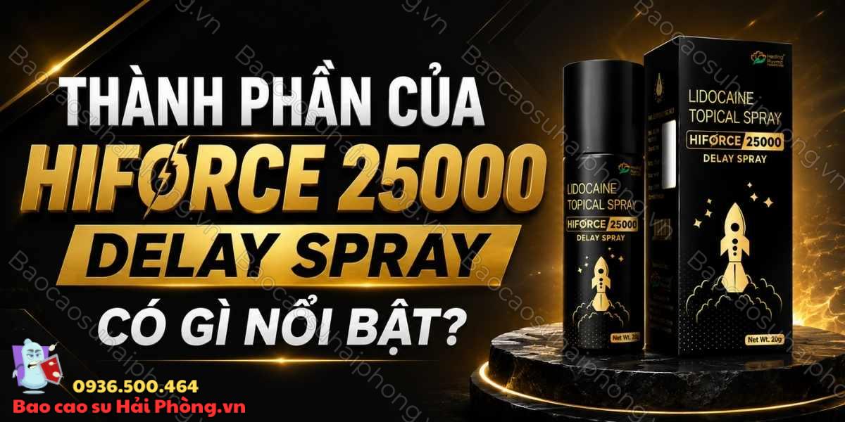 Thành phần của Hiforce 25000 Delay Spray có gì nổi bật?