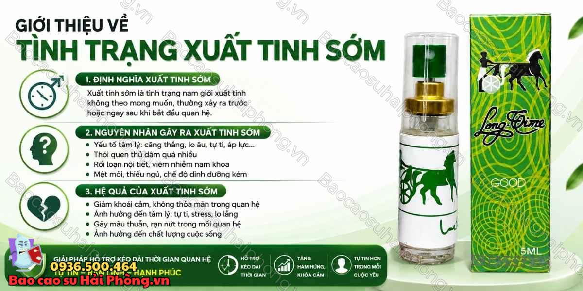 Chai Xịt Chống Xuất Tinh Sớm Long Time Có Tốt Không?