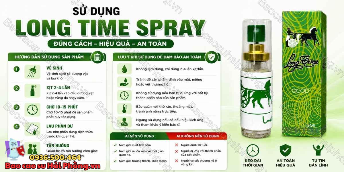 Long Time Spray Có An Toàn Không? - Lưu Ý Quan Trọng