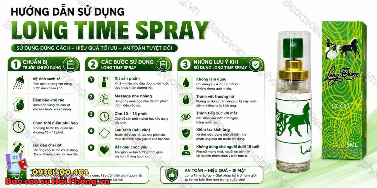 Cách Sử Dụng Long Time Spray Đúng Cách Để Đạt Hiệu Quả