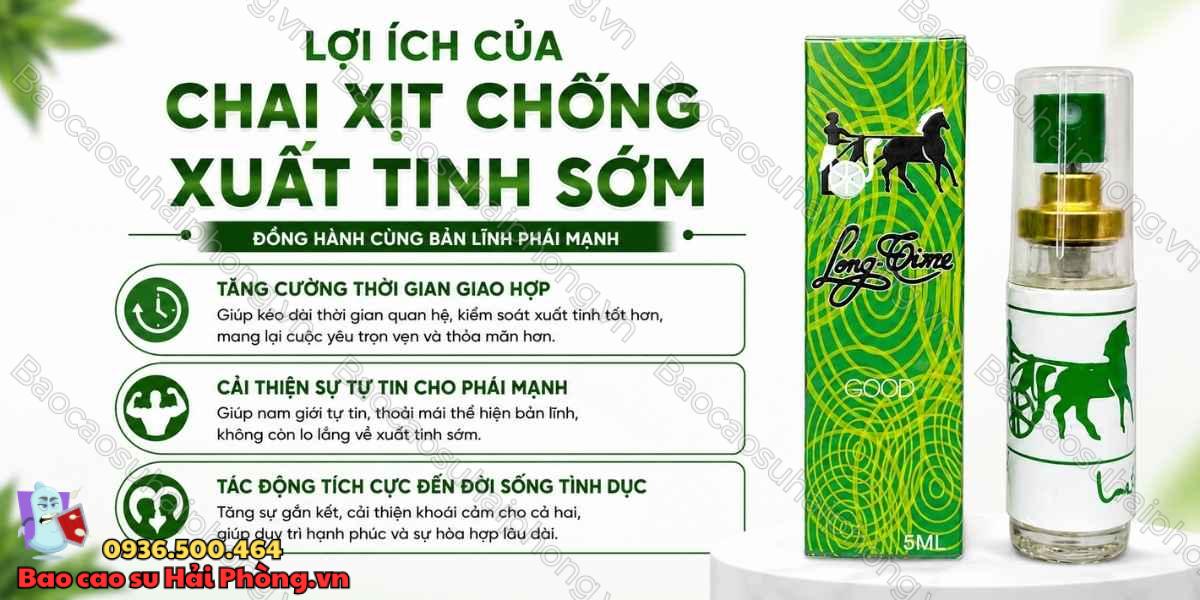 Chai Xịt Chống Xuất Tinh Sớm Long Time Có Tốt Không?