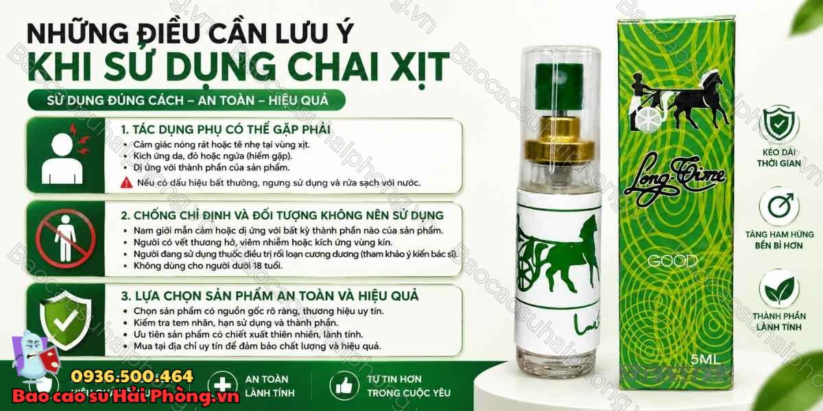 Chai Xịt Chống Xuất Tinh Sớm Long Time Có Tốt Không?