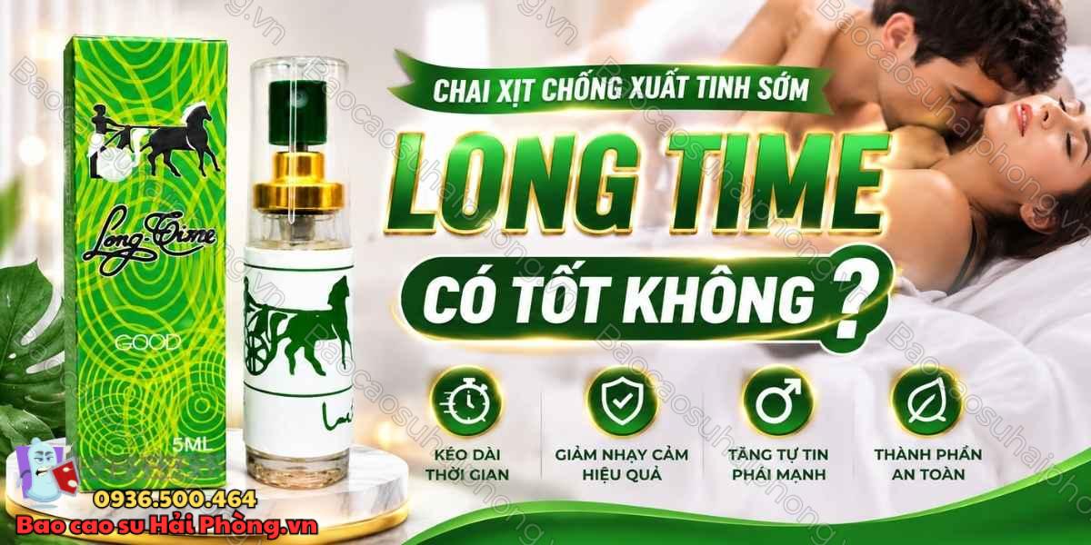 Chai Xịt Chống Xuất Tinh Sớm Long Time Có Tốt Không?