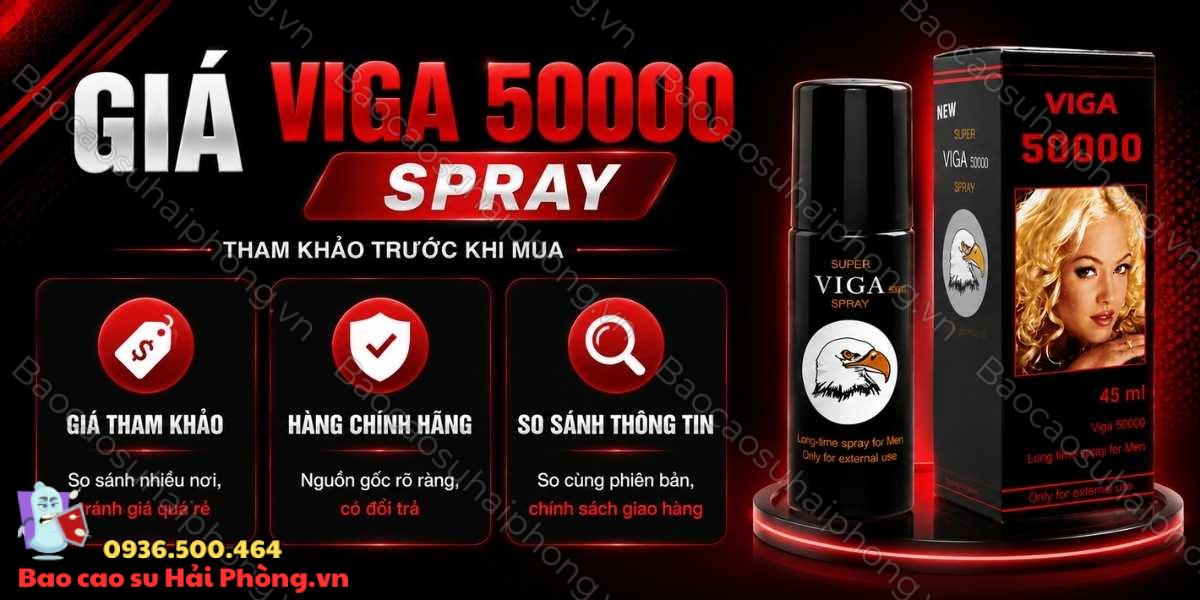Viga 50000 Spray giá bao nhiêu? Địa chỉ mua uy tín