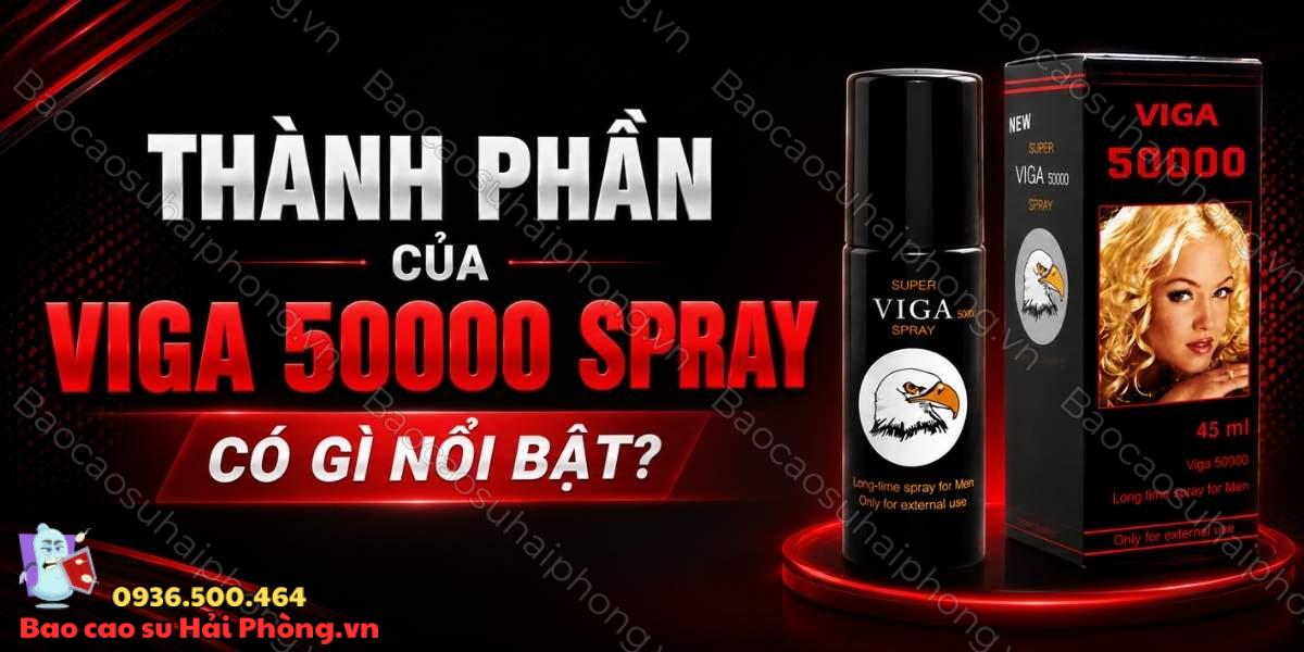 Thành phần của Viga 50000 Spray có gì nổi bật?